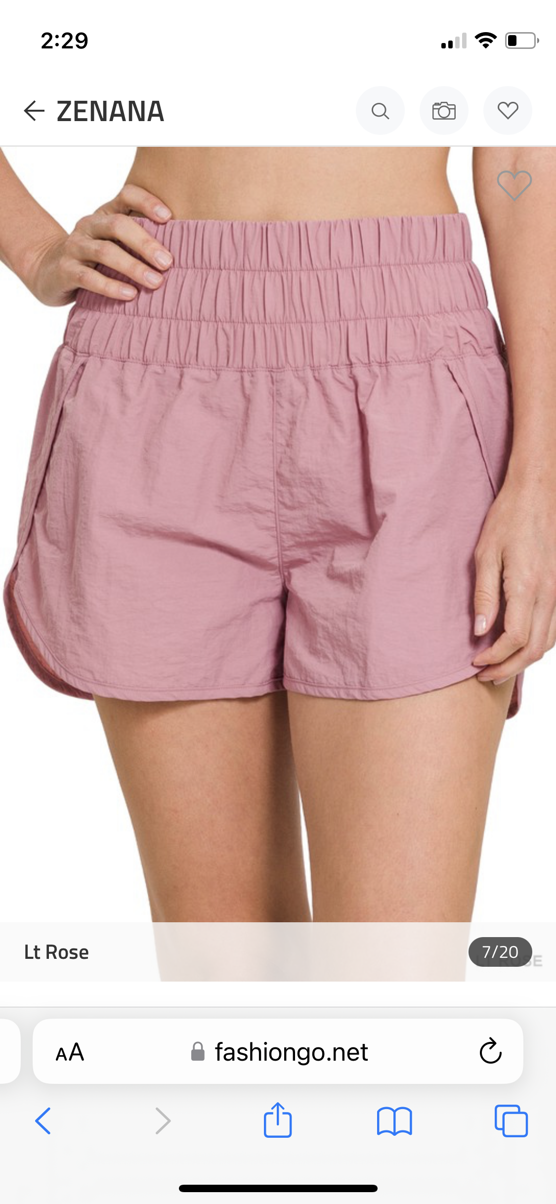 Zenana wind shorts