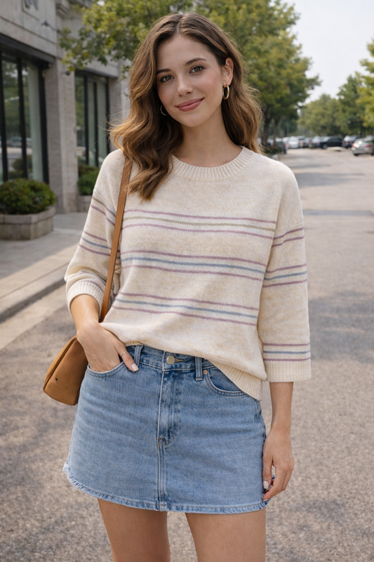 Muted Lavender Stripe