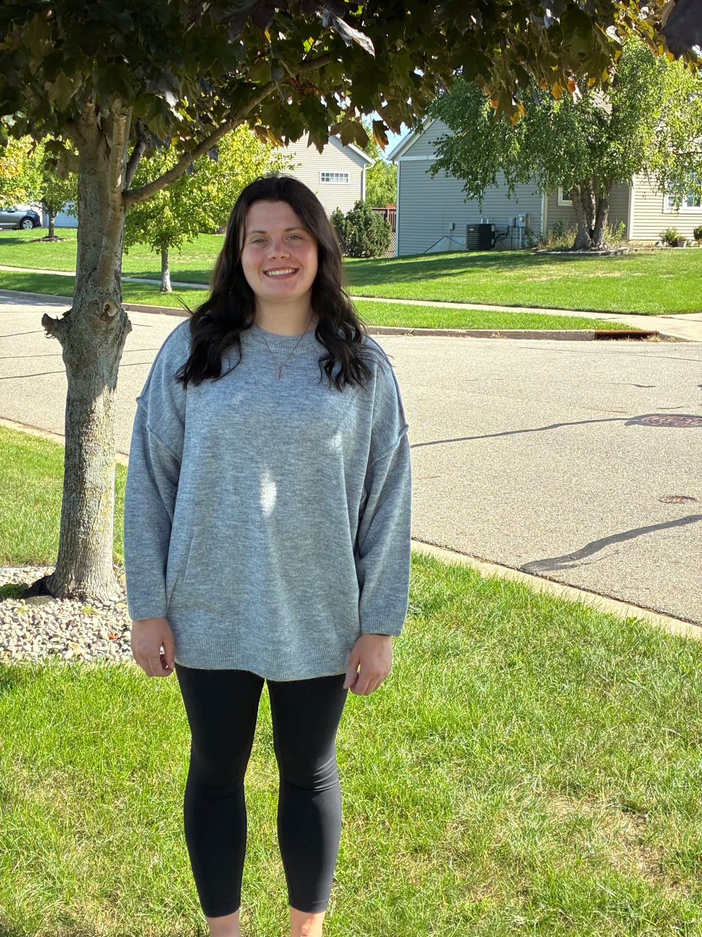 Cozy Gray Cloud Sweater