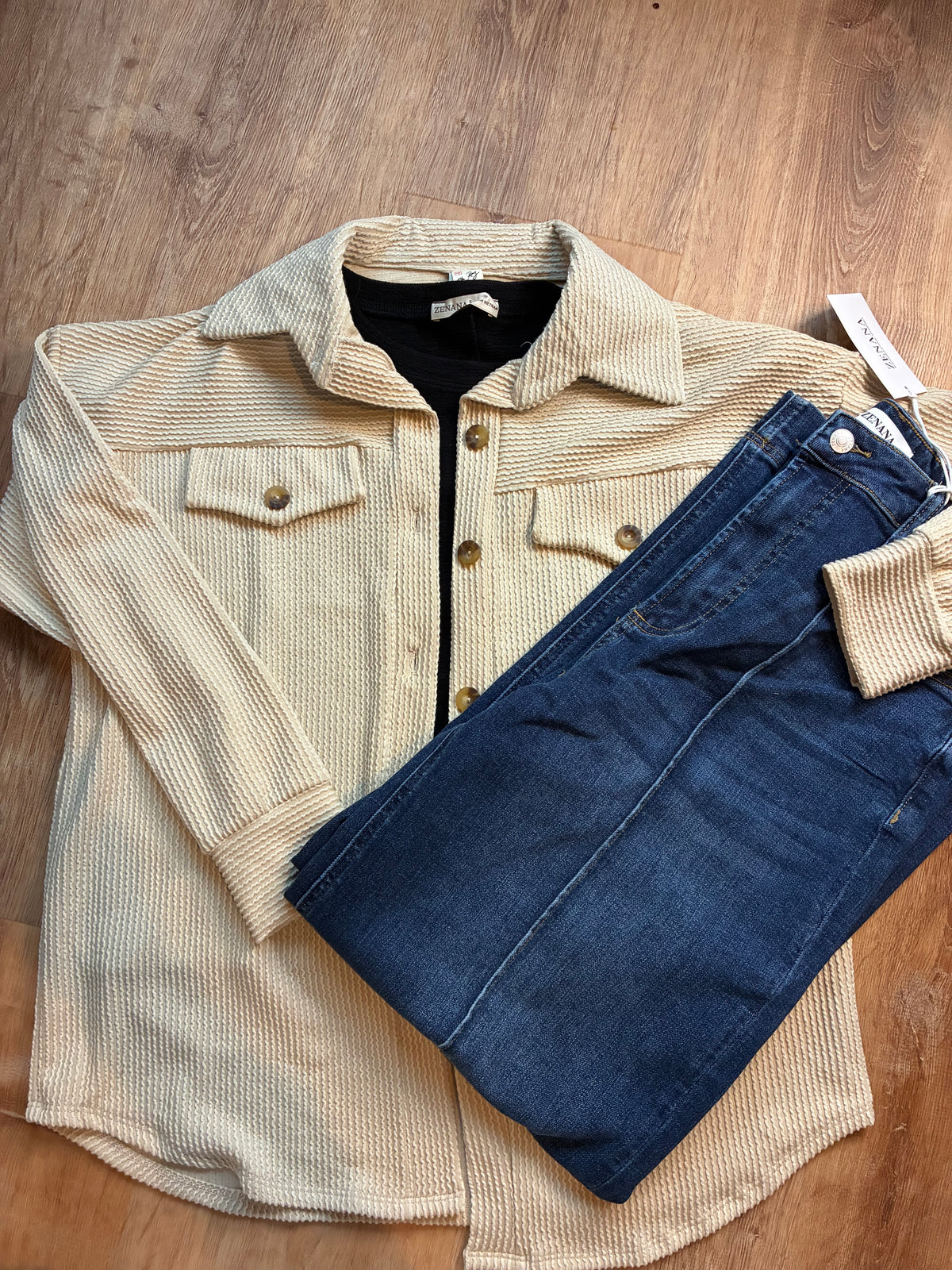 Sweet Cream Ribbed Top