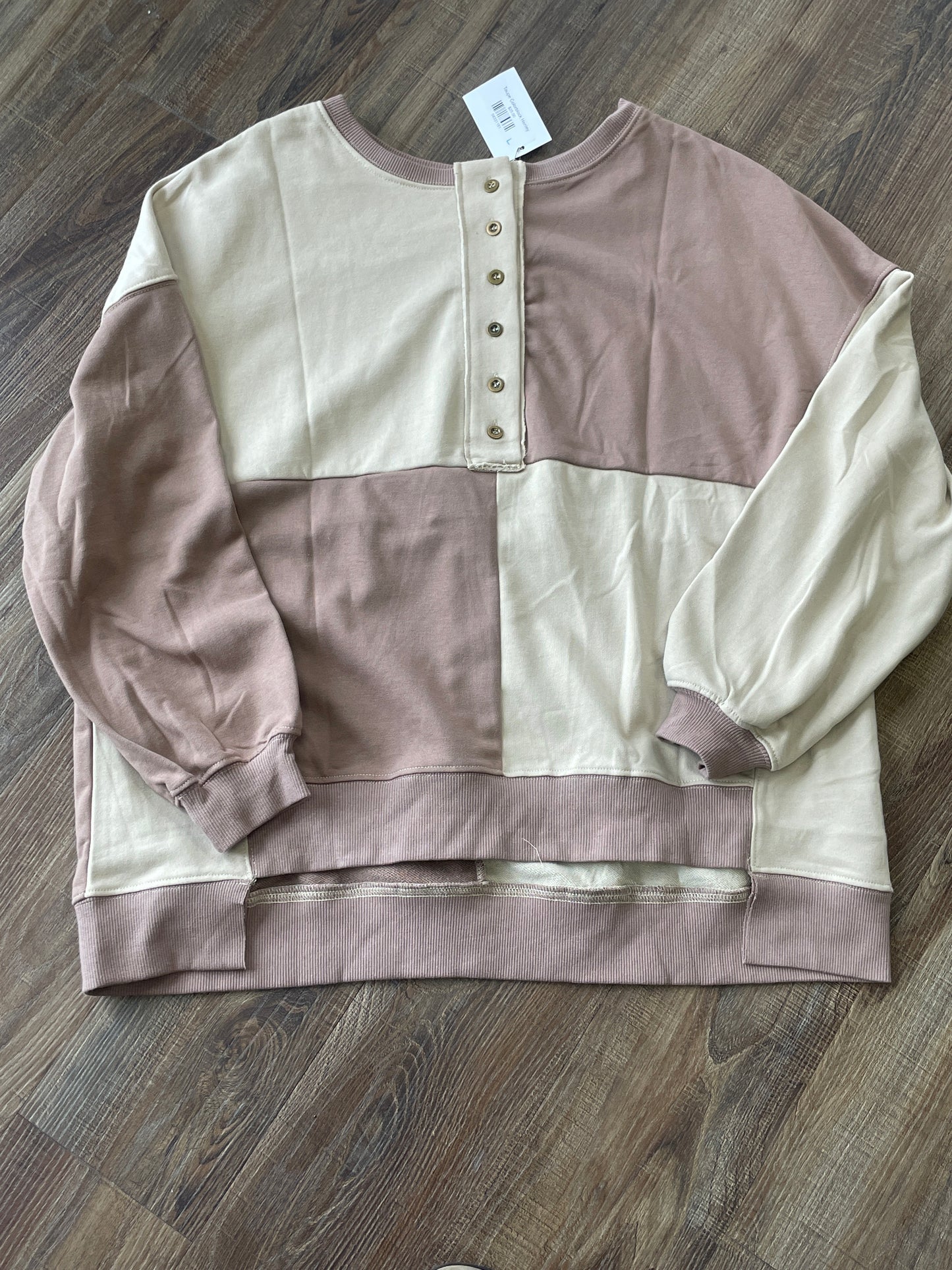 Taupe Colorblock Henley