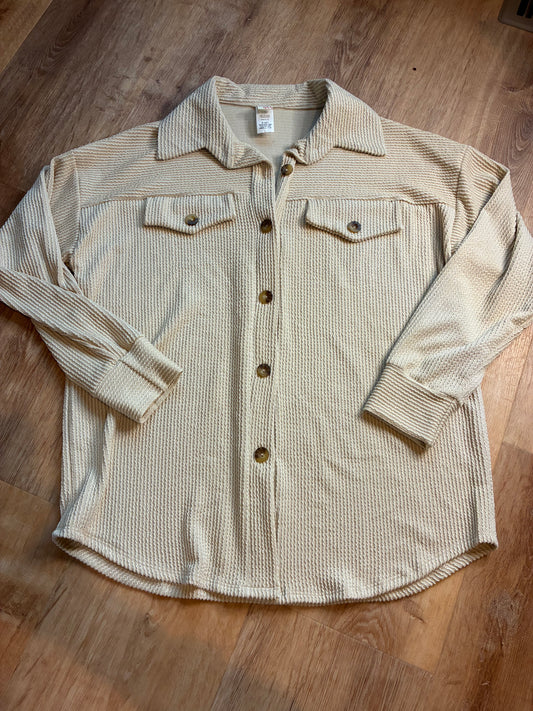 Sweet Cream Ribbed Top