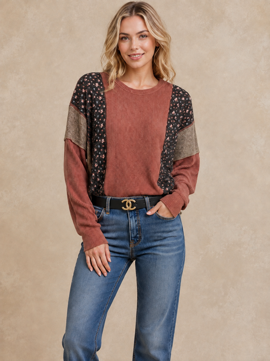Floral Urban Rib Top